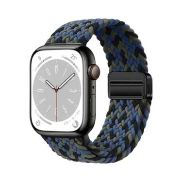 Imagem de Pulseira De Nylon Trançada Compatível Com Apple Watch Series S10 46mm 