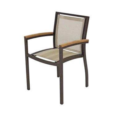 Imagem de Cadeira Poltrona Acelga Alumínio E Tela Sling Para Piscina - Sarah Móv