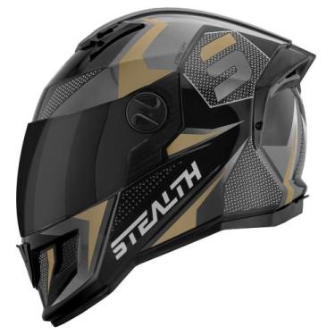 Imagem de Capacete Moto Fechado Pro Tork Stealth Concept Brilhante Viseira Fumê 
