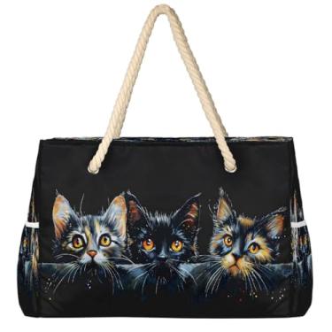 Imagem de hongjinglin Bolsa de praia grande, leve, dobrável, mandala, amarela, étnica, para piscina, bolsa de ombro, Cor 22, Large