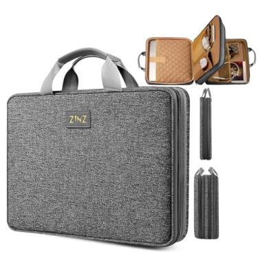 Imagem de ZINZ Capa para laptop de 13 polegadas, bolsa protetora expansível para computador com vários bolsos, compatível com MacBook Air/Pro M4/M3/M2/M1, iPad 12.9/13, XPS 13, durável e reciclado, D01G01