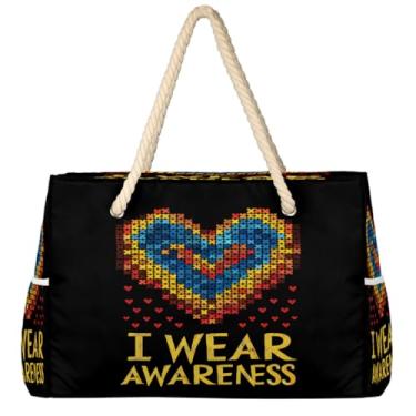 Imagem de hongjinglin Bolsa de praia grande, leve, dobrável, com balão fofo, unicórnio, piscina, bolsa de ombro, Cor 7, Large