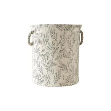 Imagem de Cesto Organizador Roupa Suja Dobrável Multiuso 55L Folhas (Galhos)