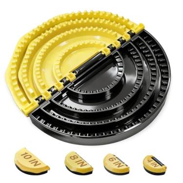 Imagem de Máquina de crimpagem de tacos 4 em 1 – 4 tamanhos independentes, máquina de quesadilla grande para envoltórios de 10 cm, 15 cm, 20 cm, burritos, pastéis, tortilhas, bolinhos, sanduíche