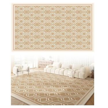 Imagem de SPXMQSS Tapetes laváveis à máquina, tapete para sala de estar, resistente à sujeira, antiderrapante e fácil de cuidar, para sala de estar, quarto, quarto de crianças, bege, verde, preto