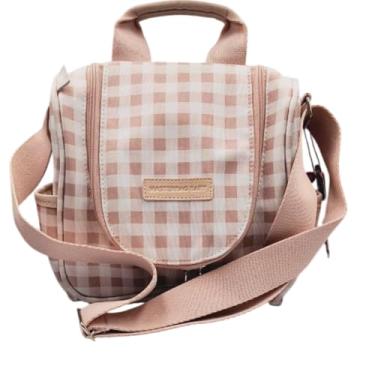 Imagem de Frasqueira Térmica Maternidade Baby – Linha Emy, Diversas Estampas (Xadrez Rose)