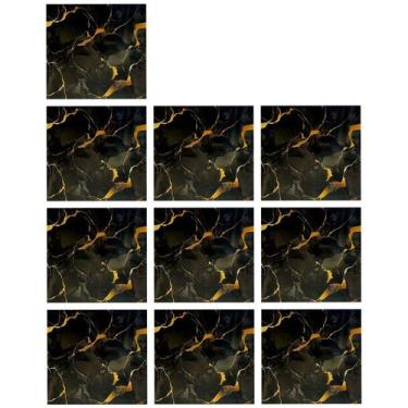 Imagem de Placa Adesiva Marmore 3D Kit 10 uni Obra Reforma Casa Cozinha Painel A