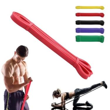 Imagem de Super Band Elástico Para Exercícios Faixa Elástica Resistencia Vermelho Leve Qualidade Premium (Leve)