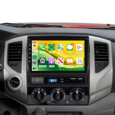 Imagem de [Android 15/4G + 64G] Estéreo de rádio automotivo para Toyota Tacoma 2005-2015 com CarPlay sem fio/Android Auto, unidade de cabeça GPS IPS de 9 polegadas, WiFi, Bluetooth5.0, SWC, DSP, microfone HD