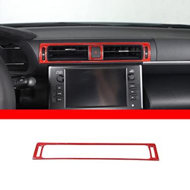 Imagem de Sekhyna Adesivo de acabamento da tampa da saída de ventilação do ar condicionado central compatível com Subaru BRZ ZD8 2022 2023 fibra de carbono macia, 1 peça acessórios adesivos de decalques para