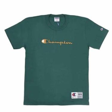 Imagem de Camiseta Champion Life Script Bordado - Verde-Masculino
