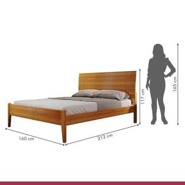 Imagem de Cama Casal 160cm Amazone Amêndoa Mel Josandro Amêndoa Mel