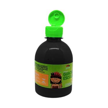 Imagem de Tinta Guache Escolar Pet 250ml Com Aplicador Piratininga Preto