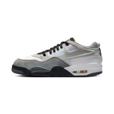 Imagem de Tênis masculino Jordan Air 4 RM PRM (vermelho fogo/branco/preto), Branco/Preto/Cinza Fumê / Vermelho Fogo, 44