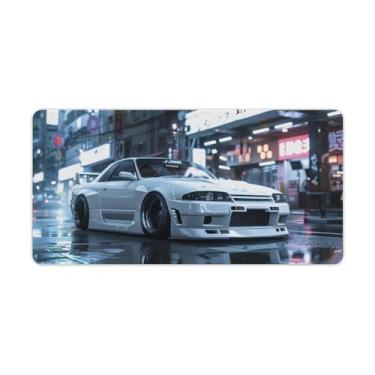 Imagem de FoRes JDM Tapete de mouse grande para jogos japonês modificado JDM carro R34 tapete de mesa base de borracha antiderrapante acessórios para computador laptop suprimentos bloco de escrita para
