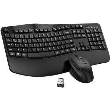 Imagem de Combo de teclado e mouse sem fio (preto)