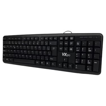 Imagem de Teclado USB VXPRO KB110 Preto ABNT2 – Layout Português - Com fio