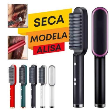 Imagem de Escova Secadora Modeladora Alisador Profissional Elétrica Cabelo Secag