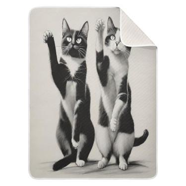 Imagem de Burbuja Cobertor de bebê preto e branco para meninos e meninas, cobertor macio e quente para bebês, cobertor infantil de 76 x 101 cm