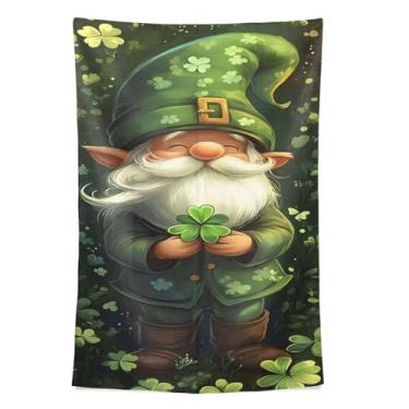 Imagem de STAYTOP Tapeçaria de parede de gnomo fofo para decoração de casa, decoração de dormitório, sala de estar, quarto, tapete de parede (90 × 60 pol)