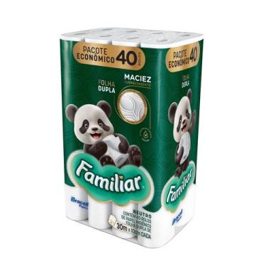 Imagem de Papel Higiênico Familiar Folha Dupla 30m 40 Rolos - Bracell Papéis