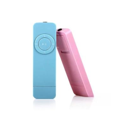 Imagem de Yunseity Leitor de Música MP3 Portátil Fino USB Sports U Disk Com Bateria Recarregável para Atividades Ao Ar Livre (Preto)