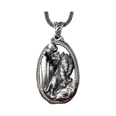 Imagem de Colar Com Pingente De Tigre Em Prata Esterlina 925 Para Homens, Joia M