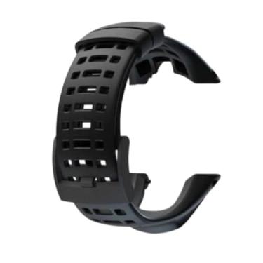 Imagem de ZEZEFUFU Pulseira de borracha macia para relógio inteligente de substituição preta para Suunto