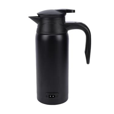 Imagem de Zopsc Chaleira Elétrica para Carro, Caldeira de água Portátil de 800ml Com Display Digital, Aço Inoxidável 304, Aquecimento Ajustável, para Viagens Rodoviárias de Carro