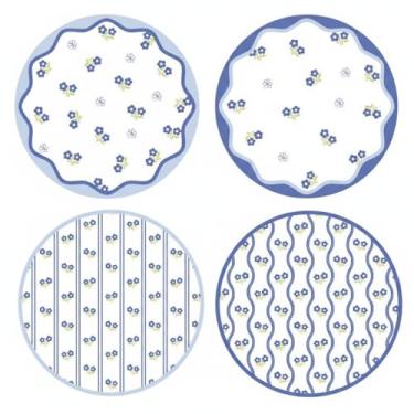 Imagem de Qinyoung 100 peças, pratos de papel listrados, multicoloridos, suprimentos de festa, último brinde costa, utensílios de mesa descartáveis para despedida de solteira, aniversário, chá de bebê