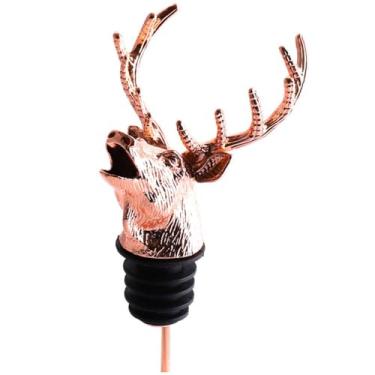 Imagem de Descascadores de Garrafas, Descascadores de Espíritos, de Liga de Zinco com Forte Polimento Vintage de Forma de Cabeça (Ouro rosa)