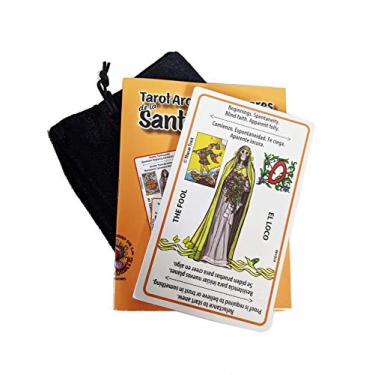 Imagem de Arcanos Mayores del Nuevo Tarot con la Santísima Muerte Set de Libro con 22 Cartas de Los Arcanos Mayores