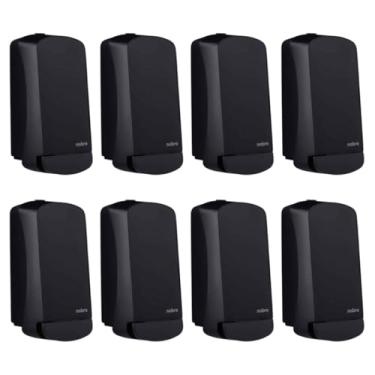 Imagem de Kit Conjunto 8 Dispenser para Sabonete em Espuma 800ml com Reservatório - Preto