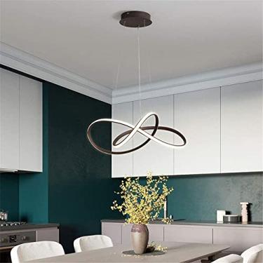 Imagem de RAUGAJ Lustres, luzes de teto de LED de luz, design moderno para pendurar no teto metálico altura ajustável teto de vida/preto/50 cm