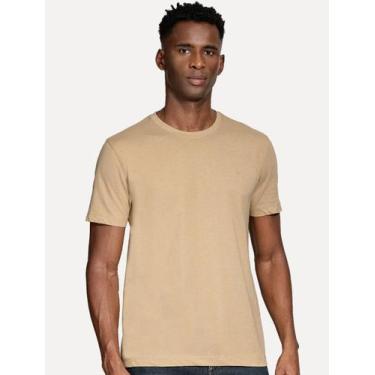 Imagem de Camiseta Aramis Masculina Basic Lisa Mono Icon Areia Mescla Tamanho:XL