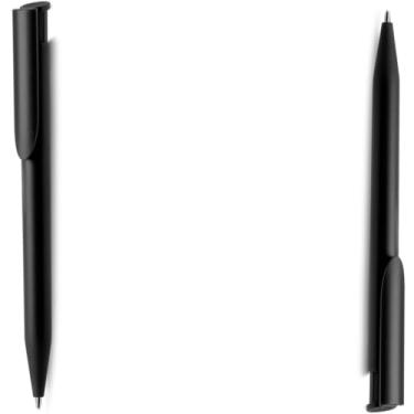 Imagem de Caneta Esferográfica em Alumínio Reciclado, Retrátil, Escrita Azul, Corpo Emborrachado, Ponta Touch, Refil Tipo Parker, Ambidestro, 15g (Kit 2 Preto)