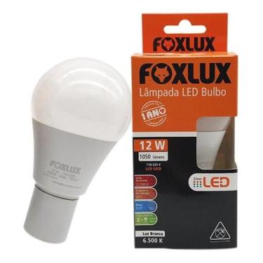 Imagem de Lampada led bulbo 12w 6500k foxlux - 10 peças