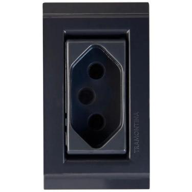 Imagem de Tomada para Móvel 10A Preto 2P+T - Tramontina Liz