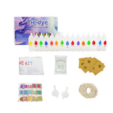 Imagem de Kit tie dye para crianças, kit tie dye para crianças, conjunto de arte de tecido, pintura artesanal para iniciantes especialistas em casa, chapéus, roupas, meias, cachecóis, escola, atividades ao ar