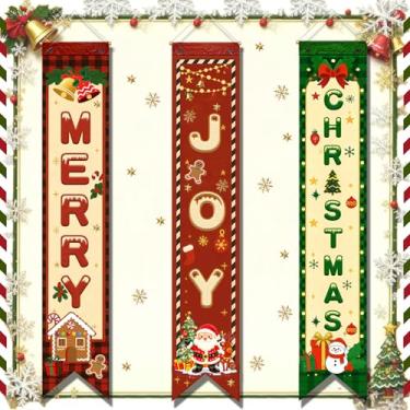 Imagem de Decorações de festa de Natal para casa faixas de alpendre de Natal Feliz Natal adereços de fotos férias inverno interior exterior escritório pendurar placas rústicas suprimentos de festa de casamento