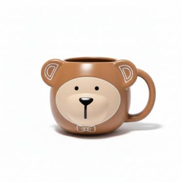 Imagem de Starbucks Caneca de rosto de urso Holiday 2025 400 ml cerâmica marrom | Design esculpido aconchegante para presente sazonal colecionável