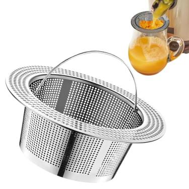 Imagem de Coador de polpa fina para espremedores a frio Nama J2 – Acessório de filtro de suco secundário, suco extra suave e transparente, design de borda larga sem usar as mãos, aço inoxidável 304, fácil
