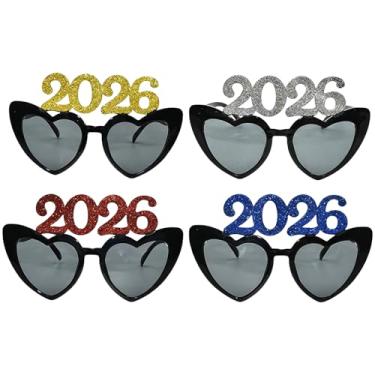 Imagem de Óculos De Réveillon | Adereços De Fantasia Em Forma De Coração,Óculos De Véspera De Ano Novo - Para Celebração De Feriados Adultos Adolescentes Bailes De Carnavais Favores De