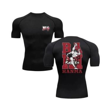 Imagem de Camiseta De Fitness Masculina Anime Baki Hanma Para Academia MMA Boxe 