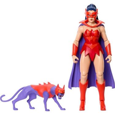 Imagem de Masters of the Universe Origins Cartoon Collection Catra figura de ação, heroína de 14 cm inspirada na série de televisão dos anos 80, design detalhado da princesa do poder, JBM84