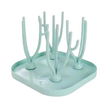 Imagem de Suporte De Secagem De Mamadeiras Portátil Verde Multifuncional Com Dre