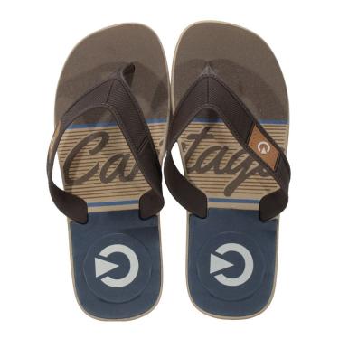 Imagem de Chinelo Cartago 10738 Dakar Bege/Marrom/Azul