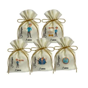 Imagem de Kit 20 Saquinhos Festas Surpresa Lembrancinhas Blippi Blipe - ArPresen