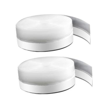 Imagem de Bothyi Kit com 2 peças de vedação para portas, 10 metros (32,81 pés), transparente, fácil de instalar, com adesivo para portas de vidro de box de banheiro.