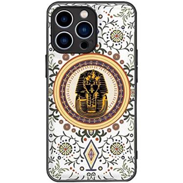Imagem de XNWKF Capa de telefone traseira estilo egípcio antigo, para Apple iPhone 13 Series (2021) capa à prova de choque de couro PU [proteção de tela e câmera] (Cor: iPhone 13)